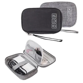 Prenosné Cestovné Kábel Taška Káblov Nabíjačky Digitálny USB Gadget Organizátor Elektronické Moc Kozmetické Zips Vrecko na Príslušenstvo Dodávky