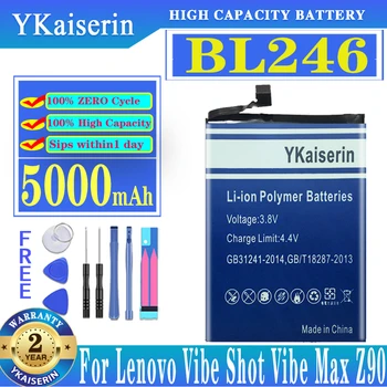 BL246 5000mAh YKaiserin Batérie Pre Lenovo Z90 Atmosféra Výstrel Z90A40 Z90-7 Batériu Mobilného Telefónu
