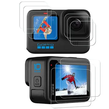 Tvrdené Sklo Screen Protector Kryt Prípade Go pro 11 10 9 Objektív 3D Ochrany Ochranný Film Príslušenstvo pre GoPro Hero 11 10 9