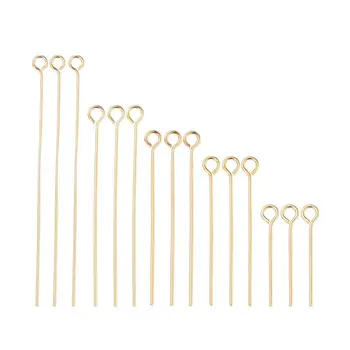 100ks 304 Nerezovej Ocele Oko Pin Headpins Otvoriť Eyepins pre DIY Handmade Náušnice Šperky Robiť - 20/30/35/40/50mm