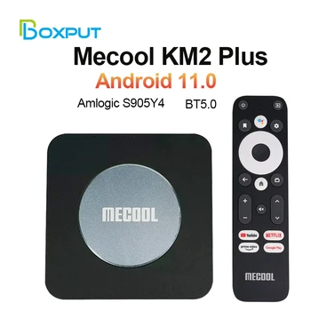 Google Netflix Certifikované Mecool KM2 Plus 4K ATV Box Amlogic S905X4 Android 11 TV Box Update Od KM2 Media Player USB3.0 BT5.0