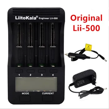LiitoKala Lii-500 LCD 3,7 V 18650 18350 18500 16340 17500 25500 10440 14500 26650 1.2 V, AA, AAA NiMH lítiové batérie, Nabíjačky