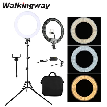WalkingWay 18 palcový LED Krúžok Svetlo na Fotografovanie s použitím Statívu Ringlight Studio Video svetlo pre Telefón make-up Youtube Živé Vysielanie