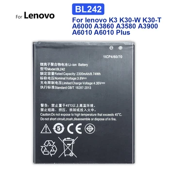 BL 242 BL242 Batérie Pre Lenovo K3 K30-W K30-T A6000 A3860 A3580 A3900 A6010 A6010 Plus A6010Plus Nabíjateľné Batérie