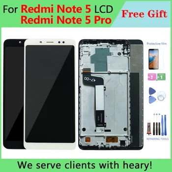 Originálne LCD+Rám Pre Xiao Redmi Poznámka 5 Pro Displej Dotykový Displej Pre Xiao Redmi Poznámka 5 LCD Displej Snapdragon 636