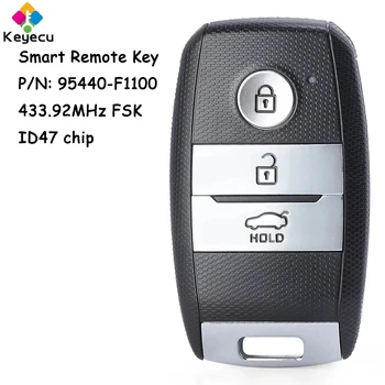 KEYECU Keyless Go Smart Diaľkové Ovládanie Kľúč S 3 Tlačidlami 433.92 MHz ID47 Čip pre Kia Sportage 2018 2019 Fob P/N: 95440-F1100