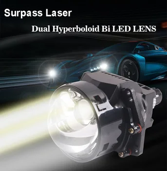 E20 72W 6000K Hyperboloid Bi LED Projektor Objektív Matice Auxliary LED Svetlá Auto Projektor 3 palcový Svetlometu Objektívy, Žiarovky Auto