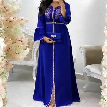 Kaftan Dubaj Abaya Výšivky Islamskej Moslimské Oblečenie Žien 2022 Marocký Jellaba Tunika Abayas Maxi Šaty Šaty Femme Vestiods
