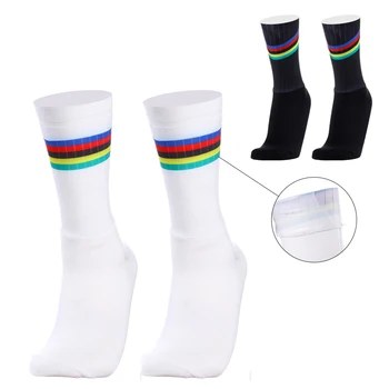 Šport Anti-Slip Silicone Bezšvíkové Neoddeliteľnou Tvarovanie High-tech Cyklistické Ponožky Priedušná Cestné Cyklistické Preteky na Bicykli Ponožky