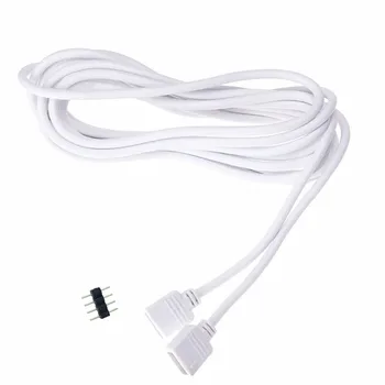 4 PIN RGB led konektor Predlžovací Kábel kábel Drôt+4pin LED konektory Vodič 1 M-2,5 M 5M 30 cm pre SMD 5050 3528 RGB LED Pásy svetla