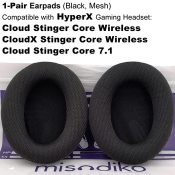 misodiko hlavový most/ Uší Vankúše Náhrada za HyperX Cloud (CloudX) Stinger Core Wireless/ 7.1 Gaming Headset