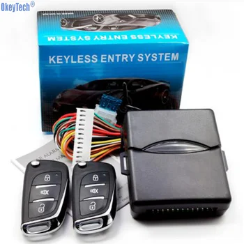 Univerzálny 12V Auto Auto Keyless Entry System LED Keychain Strednej Auta Dverí Zamky Tlačidlo Start Stop Systém S Diaľkovým ovládaním