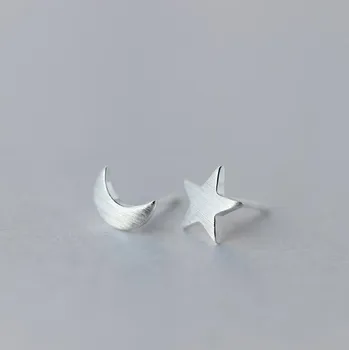 Shuangshuo Vintage Malá Hviezda a Mesiac Stud Náušnice Set Star Earings Módne Šperky Náušnice pre Ženy aretes de mujer S012