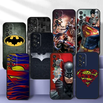 Batman Superman Pre Samsung Galaxy A73 A52S A72 A71 A51 A52 A12 A21S A02S A01 4G 5G Silikónové Mäkké Čierne Telefón Prípade