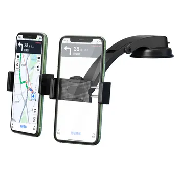 Car Phone Mount [Dvojitý Držiak] čelné Sklo Palubnú dosku Auta Držiaka Telefónu Anti-Shake 360 Stupňov Rotácie Kompatibilný s iPhone 11