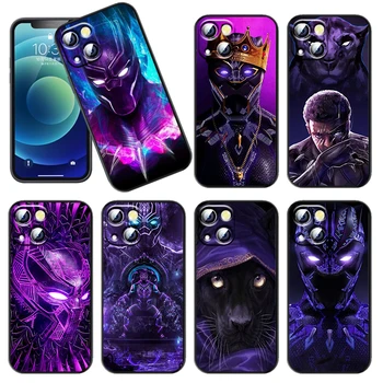 Marvel Black Panther Wakanda Telefón puzdro Pre Apple iPhone 14 13 12 11 SE XS XR X 7 8 6 mini Plus Pro MAX 2020 Black Fundas