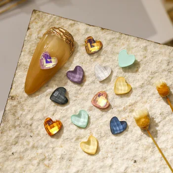 100ks Aurora Nechtov Dodáva Jedinečný Deisgn Srdce Holografický 3D Kamienkami Pre Živice Charms poľský Dekorácie Remeslá