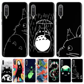 Štúdio Ghibli Totoro Black Telefón puzdro pre Xiao Redmi Poznámka 10 10 11 11S 11T 9 9S 8 8T 7 9T 11E Pro 5G 7 6 5 5A MAX Módne Cov