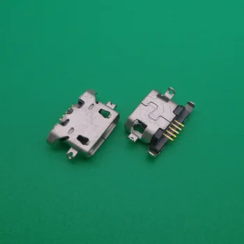 100ks Micro USB 5pin ťažké doska 1.28 mm 1.27 Ploché ústa bez curling Ženy Konektor Pre lenovo Mobilný Telefón, Mini USB, Jack