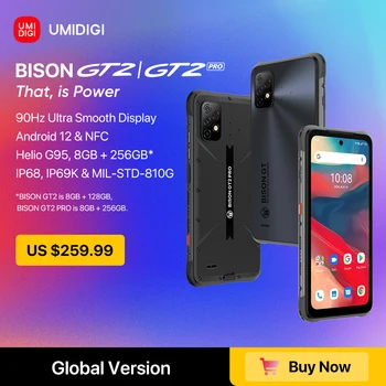 UMIDIGI BISON GT2/GT2 PRO Android 12 Robustný Smartphone IP68 IP69K 128 gb kapacitou 256 GB 90Hz Heliograf G95 NFC 6.5