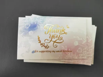 30 kusov zlata fólie razenie ďakujeme, že ste kartu ďakujeme vám za vašu objednávku karty small business chvály štítok malej predajni darček packagi