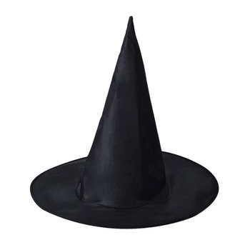 Halloween horror black taft sprievodca klobúk halloween dekorácie