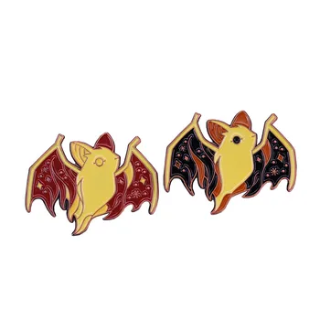 Ghost Bat Klopě Pin Cute Halloween Strašidelné Kamarát, Gotický Šperky