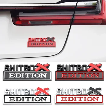 Matel Auto Nálepky SHITBOX Edition Odznak Znak Prednej Mriežky, Obtlačky na Jeep Grand Cherokee Kompas Wrangler Toyota Carmy Dodge