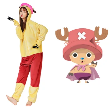 Anime Jeden kus ·Chopper Cosplay Pajama Dospelých Unisex Onesie Polyester Sleepwear Pyžamá Halloween Karnevalové Kostýmy