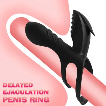 Č Vibračný Penis Krúžok Oneskorenie Ejakulácie Penis Krúžok Klitorisu G Mieste Stimulátor Dildo Sexuálne Hračky Pre Človeka Pár Sex Produkty