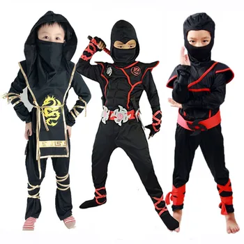 Nový Rok Deti Chlapcov Ninja Cosplay Kostým Assassin Bojovník Detí, Karneval, Narodeniny, Party Oblečenie