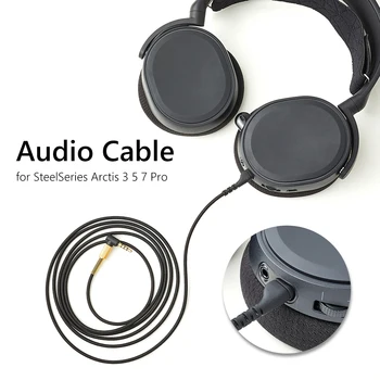 2m Micro USB 3,5 mm AUX Pletená Šnúra na SteelSeries Arctis 3 5 7 Pro Hra Headset, Náhradný Herné Slúchadlá Audio Kábel