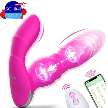 Sohimi Prenosné Vibračné Nohavičky Vibrátory App Remote Sexuálne Hračky pre Ženy 9 Rýchlosť Silným Tlačením Vibrácie Dospelých Párov 18