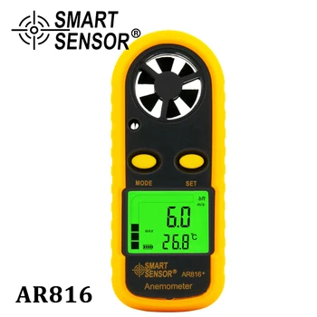 Digitálny Anemometer 0-30 m/s Air Rýchlosť Vetra Merač Teploty Tester Anemometro Rozchod s LCD Podsvietenie Displeja