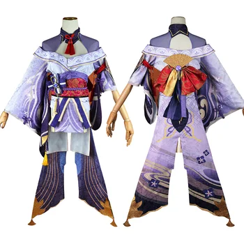 Hra Genshin Vplyv Raiden Shogun Cosplay Celý Set Genshin Baala Shougun Kostým Oblečenie Parochňu Fialová Dlhé Vlasy Halloween Kostýmy