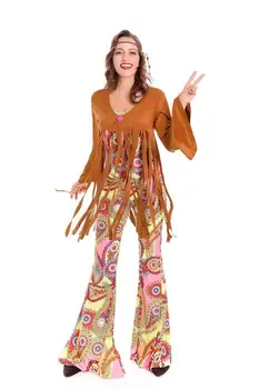 60. rokoch 70-tych rokoch Woodstock Hippie Kostým Hippie Retro Disco Hudba Fantasy Strany Halloween Oblečenie