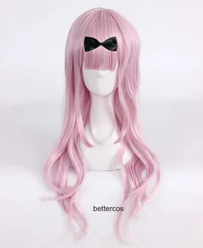 Kaguya-sama: Láska Je Vojny Chika Fujiwara Cosplay Parochňu 55 cm Dlhé Cherry Pink Tepelne Odolných Syntetických Vlasy Parochňa + Parochňu Spp