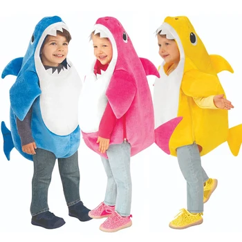 Onesies Deti Halloween Vianoce Cosplay Kostým Batoľa Rodinné Zábavné Shark Kostým Jumpsuit Karneval Party Zdobiť Zvierat Oblek