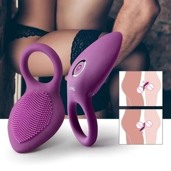 Penis Krúžok Vibračný Stimulátor Klitorisu G Mieste Sexuálne Hračky Pre Pár Vibro Odkladu Lízať Pošvy Orgazmus Zámok Jemné Rukáv Vibrátor