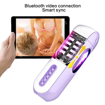 Bluetooth Inteligentný Muž Masturbator Pohár Automatické Interaktívne Sania Sex Stroj pre Mužov Pošvy Otáčania Masturbácia Pohár