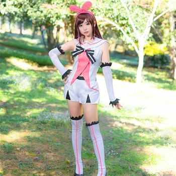 Anime Youtuber Kizuna AI Cosplay Kostým AI Kanál Nové Oblečenie Kostým Pre Ženy Cosplay A. I. Populárnych Virtuálnych Youtuber