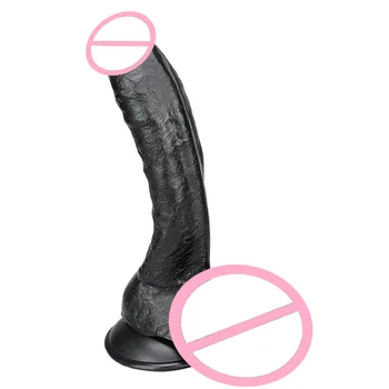 Čierny Realistický Vibrátor pre Ženy so Silnou Prísavkou Silikónové obrovský Penis Falošné Dick G-Spot Orgazmus Dospelých produkty 18 sexuálne hračky