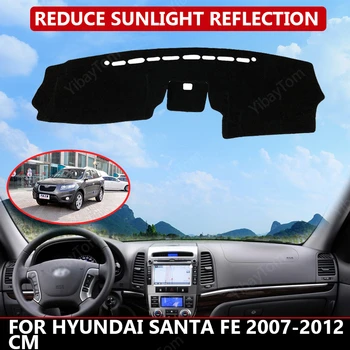 Koberec Dash mat pre Hyundai Santa Fe 2007-2012 CM Auto Tabuľa Nežnej Pokrytie Čiernym bloky prachu znižuje hluk auto príslušenstvo