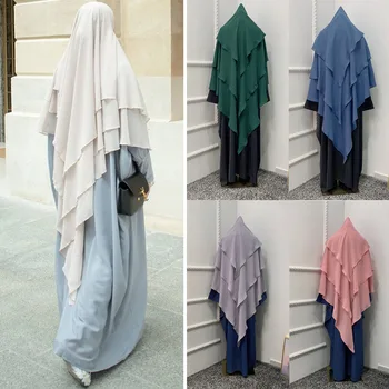 Eid Modlitba Odev Dlho Khimar Islamské Ženy Hidžáb Topy Bez Rukávov Abaya Jilbab Ramadánu Abayas Moslimských Arabské Odevy Niqab Hijabs
