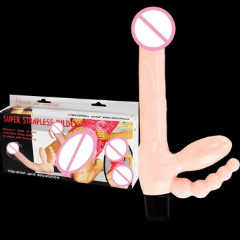 Bez ramienok Popruh na Vibračné Dildo G-bod Stimulátor má Dong lesbičky strapon Dong dildo vibrátor Análny Sex hračky pre ženy