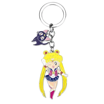 Kawaii Roztomilý Keychain Sailor Moon Keychain Znaky Anime Anime Periférne Príslušenstvo Vianočné Darčeky pre Deti