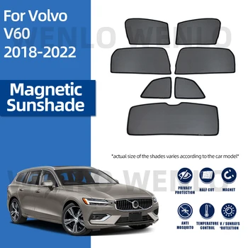 Volvo V60 2018-2022 Čelné Sklo Opony Magnetické Oka Sklo Slnečná Clona Okna Slnečník Č Sag Sunshield S Klip Tieni Kryt