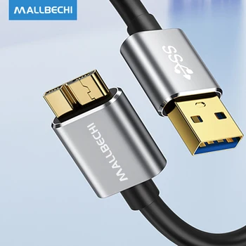 MALLBECHI Pevný Disk Kábel USB 3.0 A-Micro B Kábel pre Prenosné Externé pevné Disky WD,Seagate,Toshiba,Samsung/Galaxy