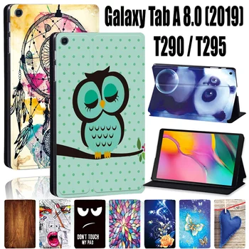 Prípad tabletu Samsung Galaxy Tab A T290/T295 (2019) 8.0 Palcový Držiak Kožené Drop ochranný Kryt + dotykové Pero