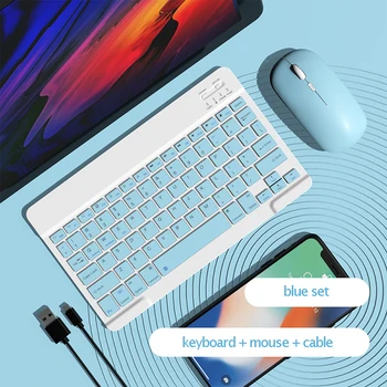 Kórejský/španielčina/ruština Klávesnica Bezdrôtová Nabíjateľná Klávesnica Myš pre iPad Vzduchu pre Xiao Mipad 5 pre Samsung Tablet Keyboard